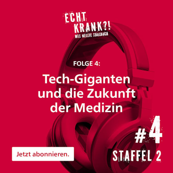 Podcast Echt krank?! Staffel 2 Folge 4 – Tech-Giganten und die Zukunft der Medizin Sounddesign und Mix by  Sound Pool Studio Pulheim